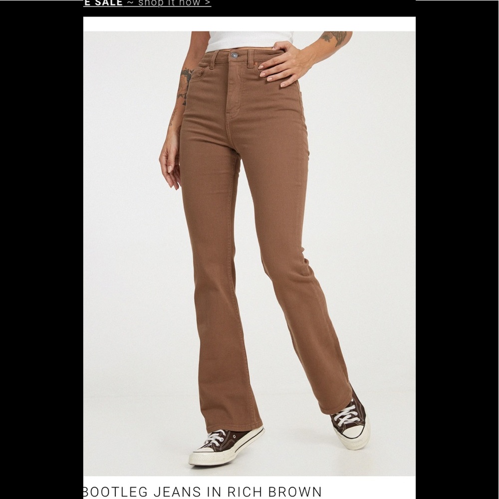Motel Rocks Bootleg Jeans in Rich Brown